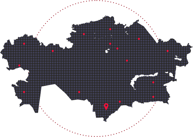 Работаем по всему Казахстану